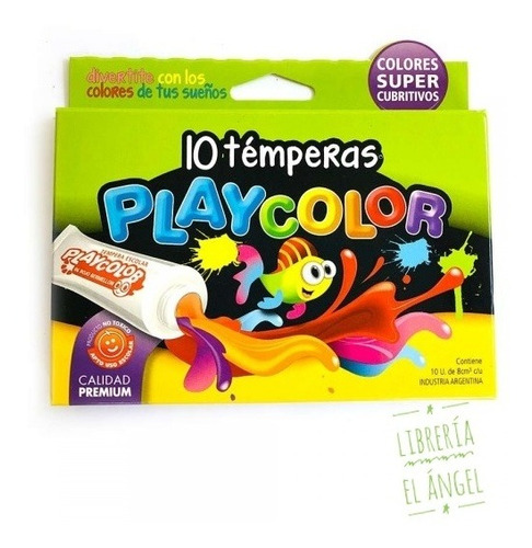 Tempera Colores Surtidos Play Color. Pomos De 8 Cm. Por 10 U