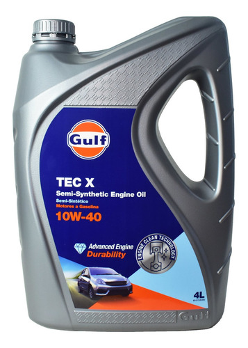 Imagen 1 de 5 de Aceite Semisintetico 10w40 Tec Plus 4 Litros Gulf