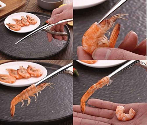 Imagen 5 de 12 de Pinza Para Pelar Camarones De Acero Inoxidable