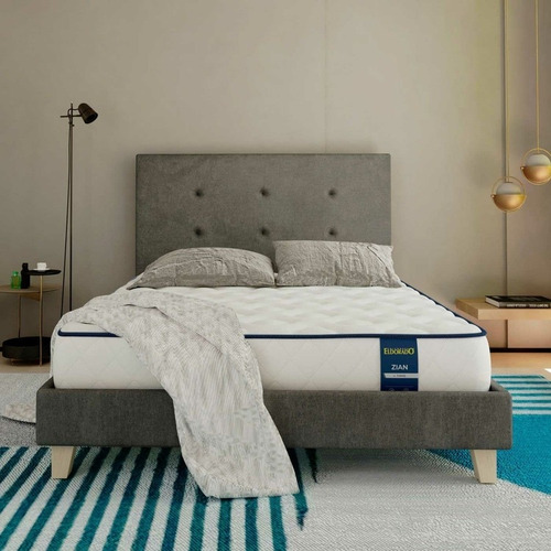 Imagen 3 de 5 de Combo Colchón Eldorado Doble Zian 140 X 190 Cm + Base Cama B