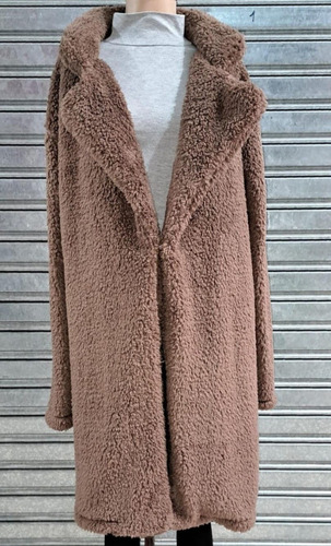 Tapado Saco Largo Abrigo Mujer Invierno Corderito Doble Faz