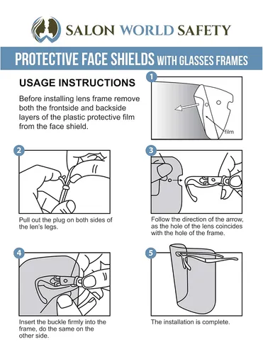 Tcp Global Salon World Safety Face Shields Con Marcos De De