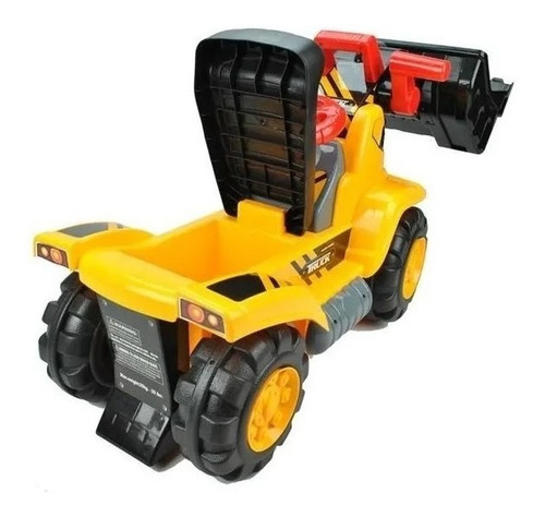 Buggy Pala Retro Excavadora Mecanica Con Sonido Roma Color Amarillo Y Negro