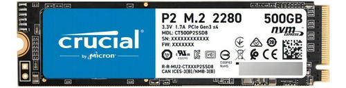 Disco Solido Ssd Crucial 500gb Nvme Pcie M2 2280 P2