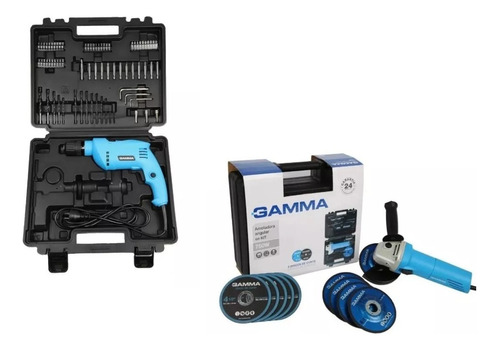 Kit Gamma Amoladora 750w+ Taladro C/ Accesorios Envio Gratis