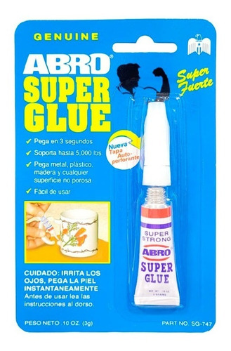 Pegamento Gotita Abro Super Glue 3gr