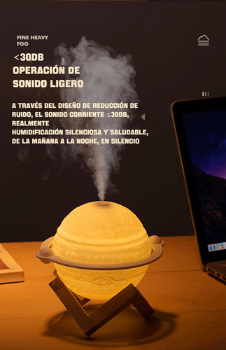 Júpiter Humidificador Aromático De Gran Niebla Con Luz Led