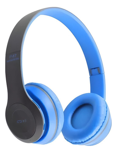 Audífonos diadema Inalámbricos Bluetooth Gris y azul