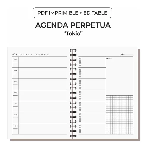 Agenda Perpetua 2023, PDF Descargar Gratis A4 - A5
