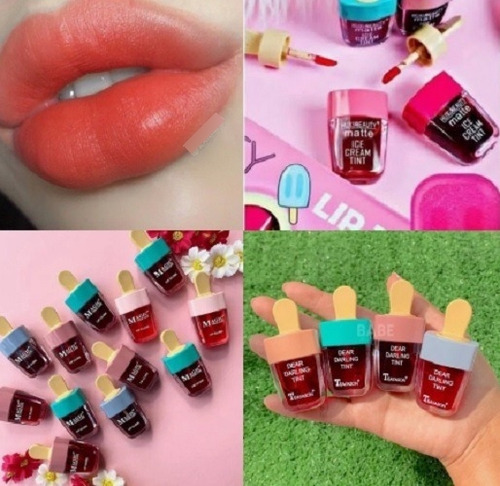 Set 12 Tinta Labios Forma Paleta Larga Duracion Varios Tonos Surtido