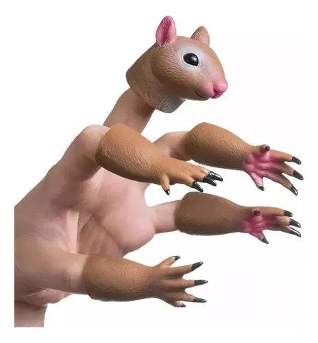 5uds Marionetas Mano Ardilla, Marionetas Dedo Animales