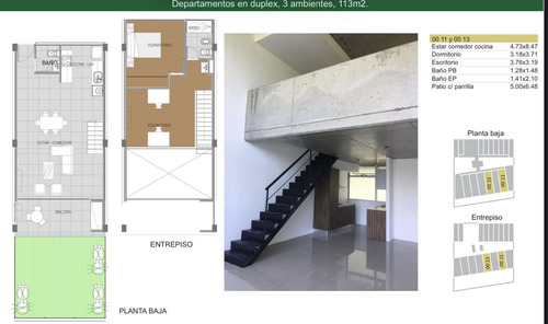 Venta Depto 1 Dormi + Comodin + Patio Con Cochera