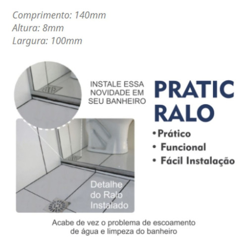 Ralo Falso Pratic P/ Box De Banheiro Em Inox Envio Imediato