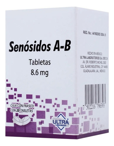 Senósidos A- B 8.6 Mg C/20 Tabletas Ultra 