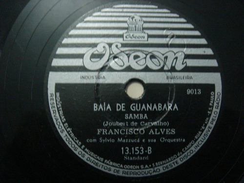 Disco 78 Rpm - Francisco Alves - Odeon 13.153