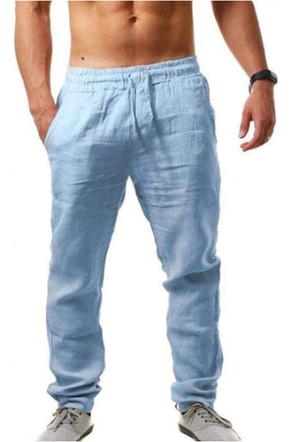 Pantalones De Verano De Lino Transpirables Para Hombre