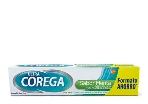 Imagen 1 de 5 de Ultra Corega Crema Adhesiva Para Protesis Sabor Menta 70g
