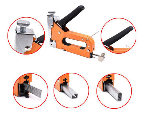 N 3 En 1 Grapa Pistola Resistente 600 Piezas Grapas