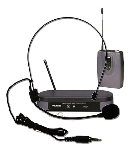 Microfono Inalambrico Simple De Vincha Ross Fv513-hs Vhf