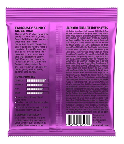 Imagem 2 de 3 de Encordoamento Guitarra Ernie Ball 011 Power Slinky Nickel