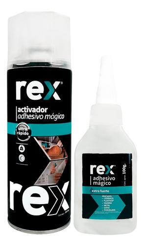 Adhesivo Mágico Acelerado 9 Segundos | 100 Gr + 400 Ml | Rex