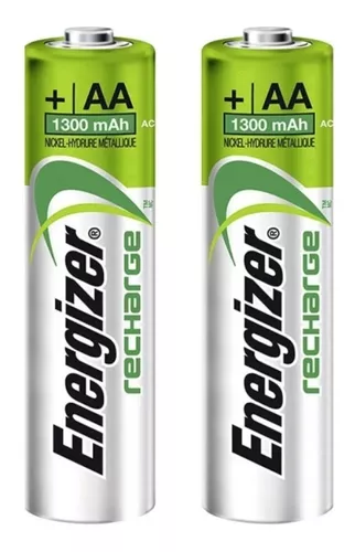 Cargador De Pilas MINI + 2 Pilas Aa recargables Energizer