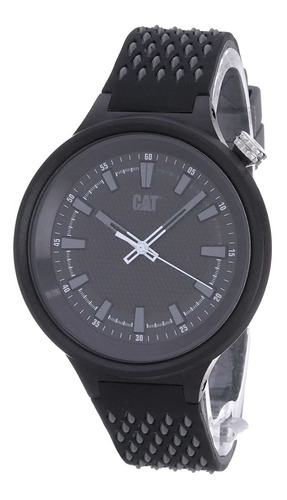 Reloj Hombre Cat Ll.111.21.1 Cuarzo Pulso Negro En Silicona