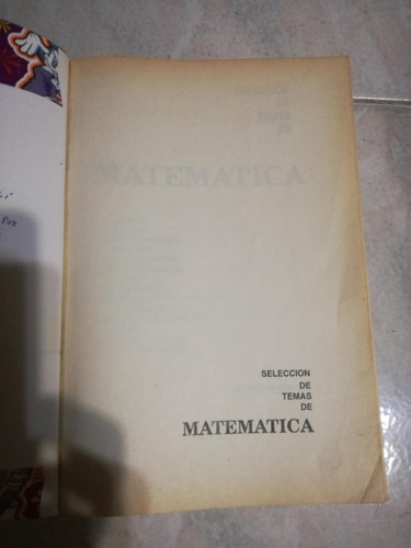 Libro Selección De Temas De Matemática