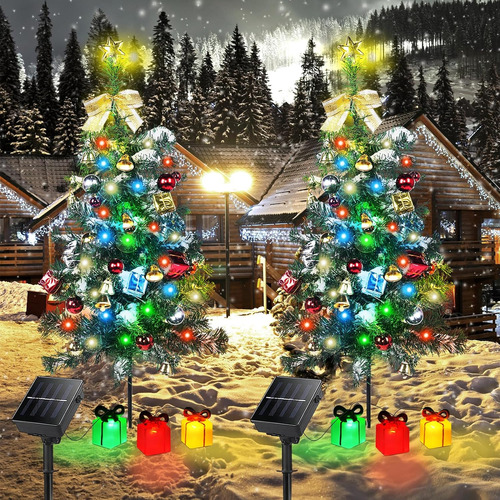 Adecorty Decoración Solar Para Árbol De Navidad, Luces Para