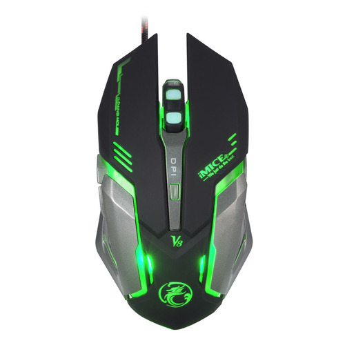 Usb 4000 Dpi Con Cable Optico Gaming Mouse 4 Led Gamer Retro