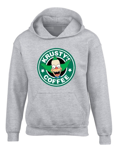 Buzo Krusty Payaso Coffee Simpsons  Saco Capota Deportivo  