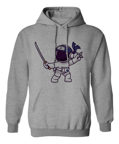 Sudadera Con Gorro Astronauta Samurai Guerrero Luna Catana