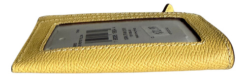 Coach Tarjetero Monedero Chico Nuevo Original Retro Yellow Color Sólido