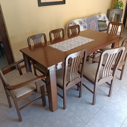 Juego De Comedor (mesa Y 8 Sillas). Mesa Con Detalles