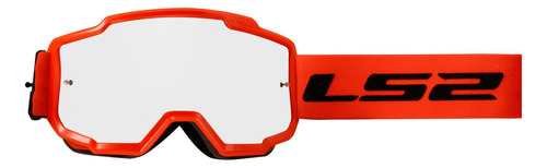 Óculos Motocross Cross Ls2 Laranja Charger Trilha