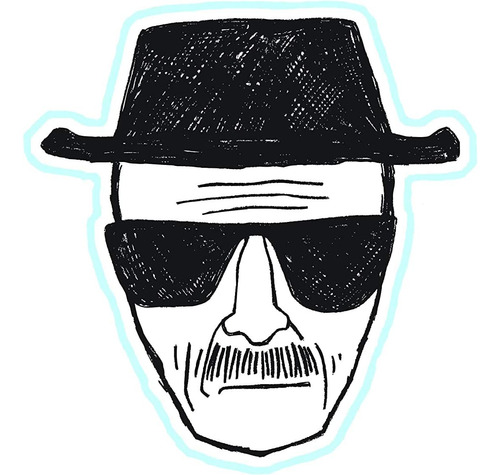 Calcomanía De St Brba A1a, Dibujo De Heisenberg, Blanc...
