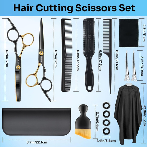 Tijeras De Corte De Cabello, Juego De 15 Tijeras Profesional