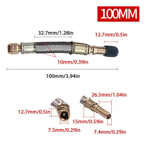 Adaptador De Vástago De Válvula Manguera De Aire Extensores