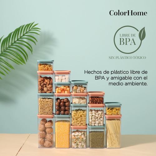 Contenedores Hermeticos Plastico Para Almacenar 20 Piezas Color Transparente