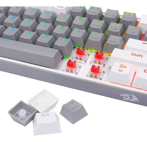 Teclado Gamer Redragon Fizz Pro Wireless Sp K616 Rgb Grey Color Del Teclado Gris Idioma Español España