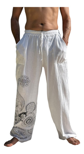 Pantalón Yoga Hombre Mujer Babucha Bambula  Taichi Jogger