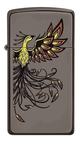 Encendedor Zippo Black Ice Slim Vuelo De Ave Fenix