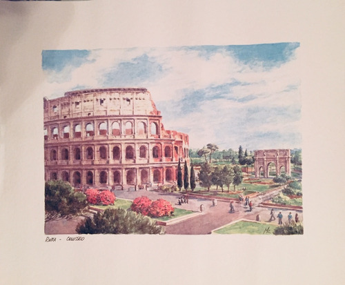Afiche / Póster. Roma, El Coliseo Romano