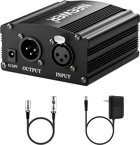 Interfaz De Audio Neewer 48v Para Microfonos Con Cable Xlr