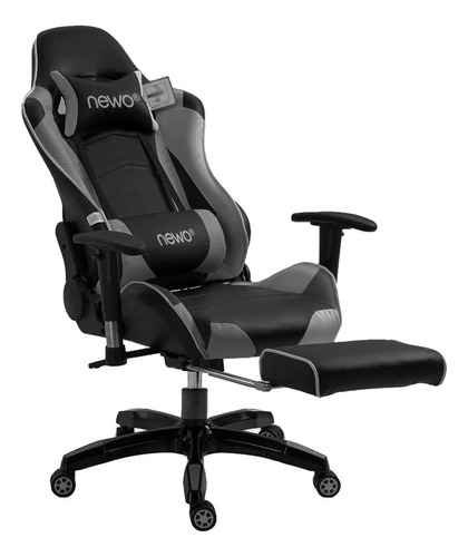 Silla Gamer Ergonómica Y Ejecutiva Apoya Pies Gris