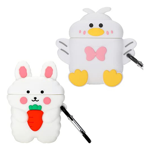 Wifantien 3d Cute Carrot Rabbit+bow Duck AirPods 2/1