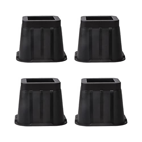 Bed Risers Furniture Raisers 4 Inch Heavy Duty Square B...