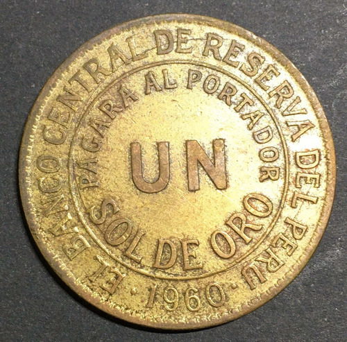 Moneda Del Peru Un Sol De Oro 1960
