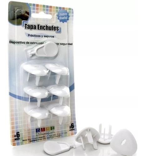 Imagen 3 de 5 de Tapa Enchufe Baby Innovation Para Bebe De 3 Patas 6 Unidades