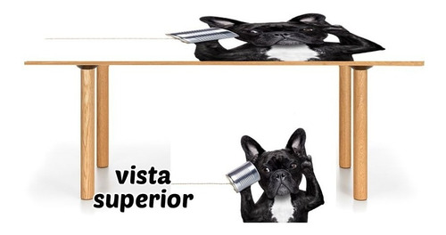 Vinilo Para Mesa Bulldog Frances Perro Dog Funny Pet